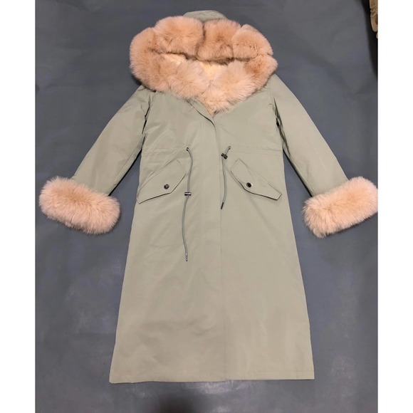 NEW MR& MRS style rabbit and fox fur parker coat - Picture 9 of 14